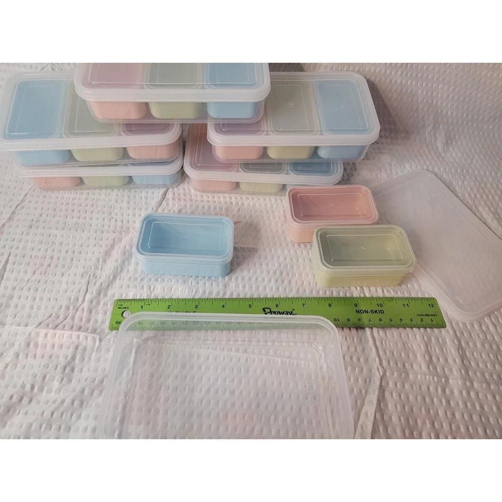 6 Set Snack Containers with‎ 3 Removable Compartments, Food Storage Containers